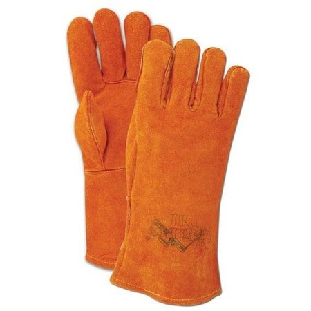 MAGID WeldPro Side Split Cow Leather Welding Gloves, 12PK Y6701